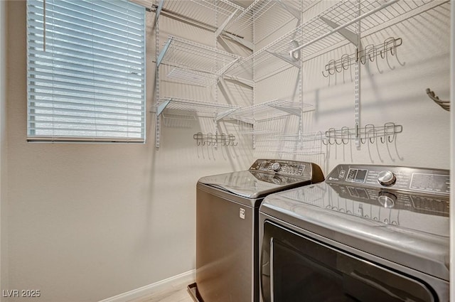 laundry area featuring separate washer and dryer