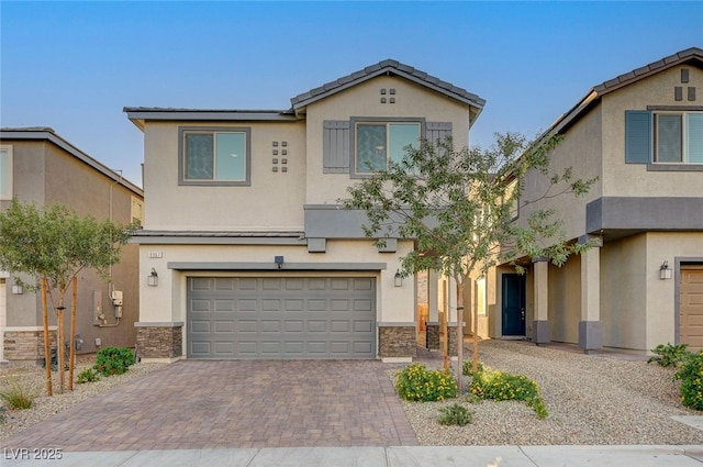 view of front of house featuring a garage