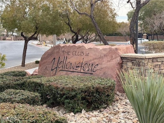 view of community sign