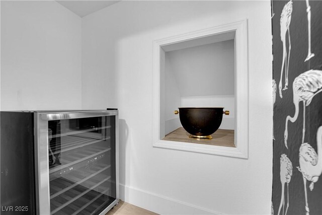 room details with wine cooler