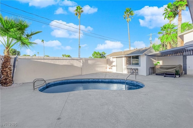 view of pool featuring a patio area