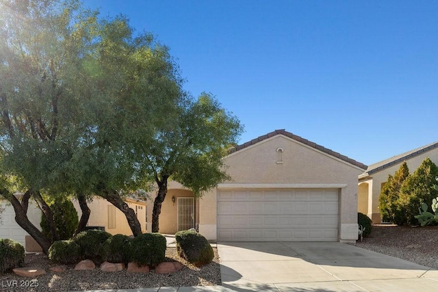 ranch-style home with a garage