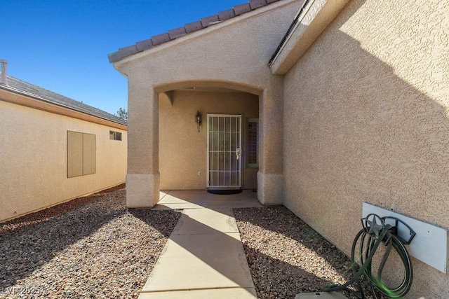 view of doorway to property