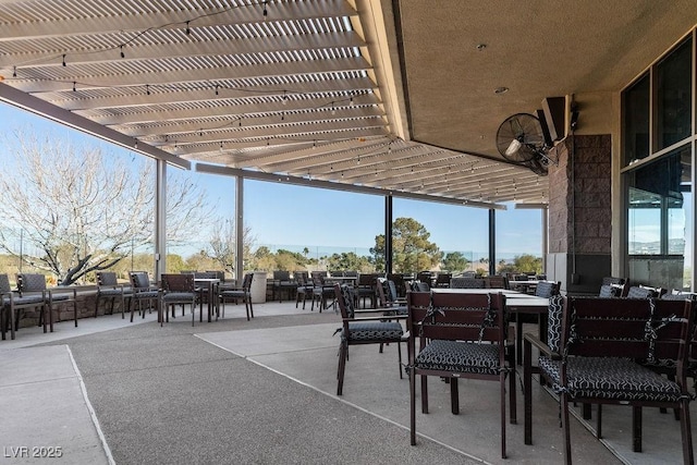 view of patio / terrace featuring a pergola