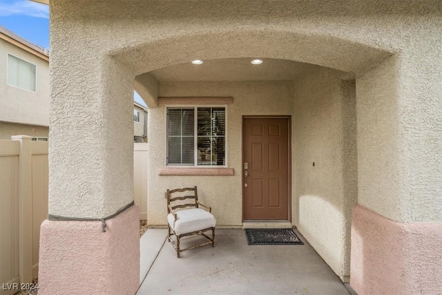 view of doorway to property