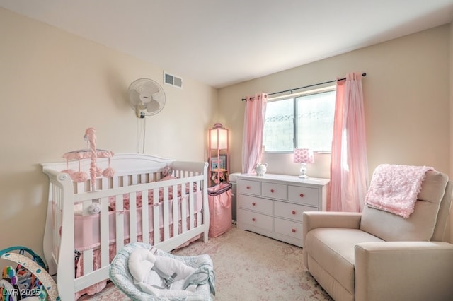 bedroom with a crib