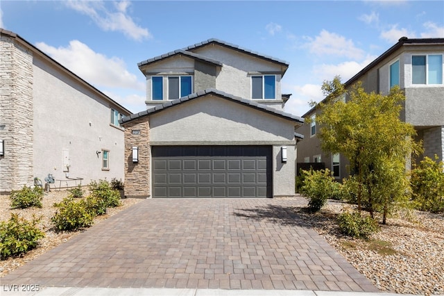 view of property with a garage