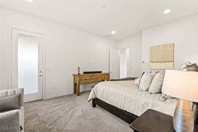 view of carpeted bedroom