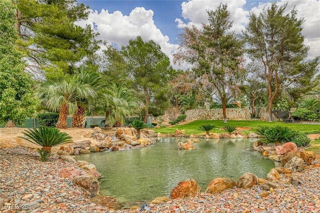 view of water feature