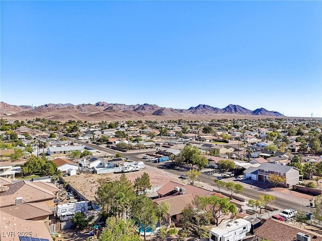 aerial view featuring a mountain view