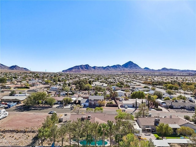 aerial view featuring a mountain view