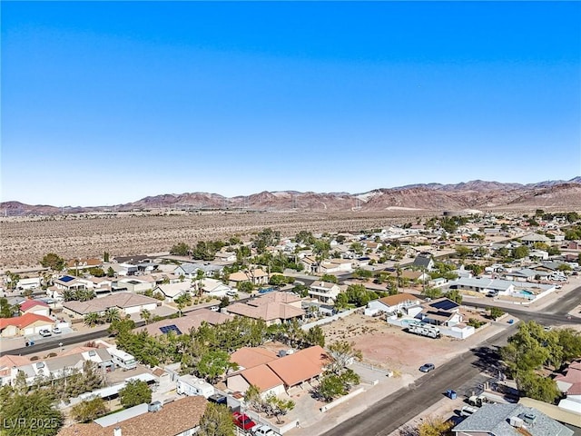 aerial view featuring a mountain view