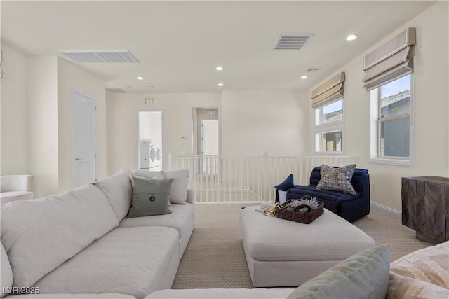 view of carpeted living room