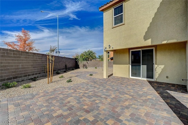 view of patio / terrace with a fenced backyard