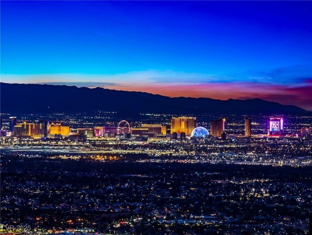 city view with a mountain view