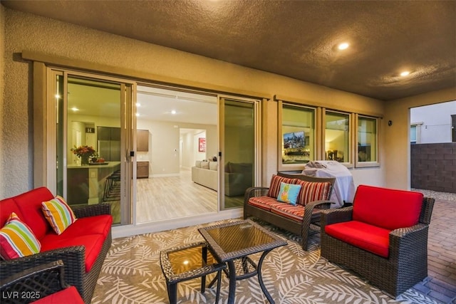 view of patio with outdoor lounge area