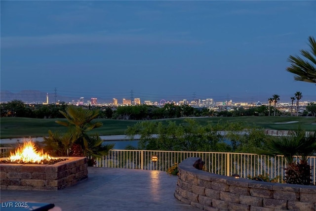 view of deck at dusk