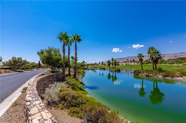 property view of water with a mountain view