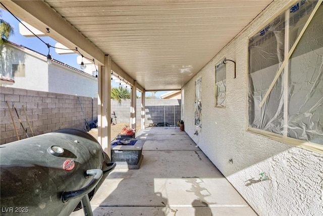 view of patio / terrace with a grill