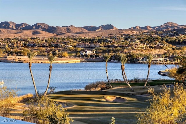37 Reflection Shores Ln, Henderson, NV 89011 - water view featuring a mountainous background and nearby suburban area