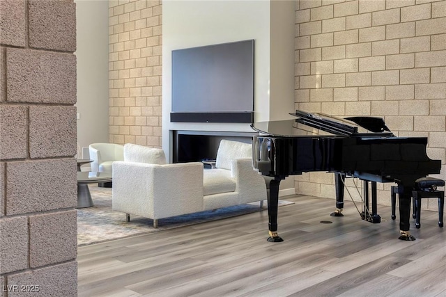 miscellaneous room with light hardwood / wood-style floors