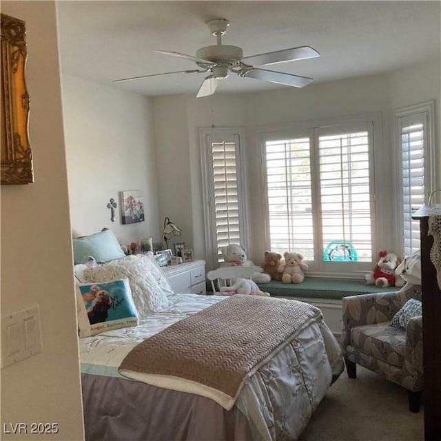 bedroom with ceiling fan