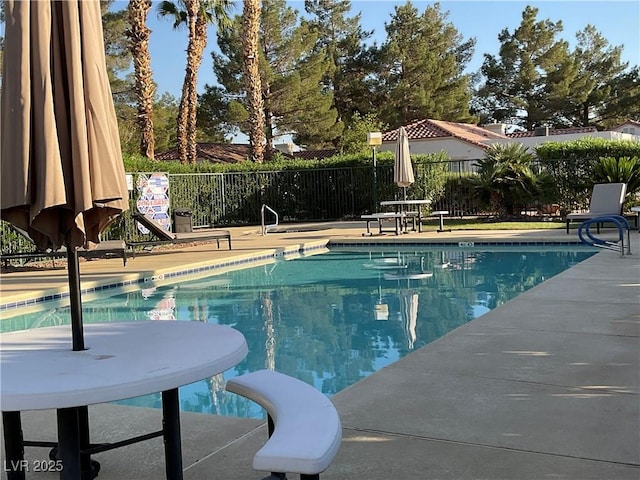 view of pool with a patio area