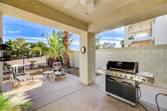 view of patio / terrace with area for grilling