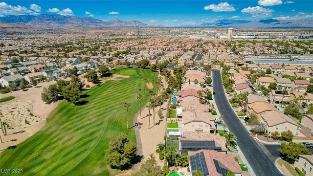 bird's eye view featuring a mountain view