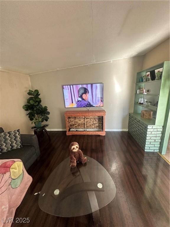 living room featuring wood-type flooring