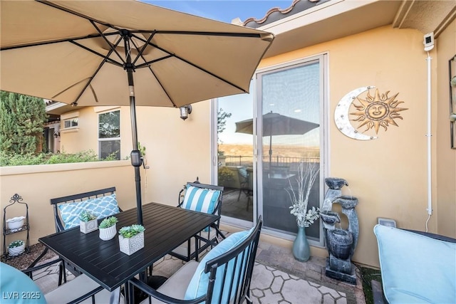 view of patio / terrace featuring outdoor dining area