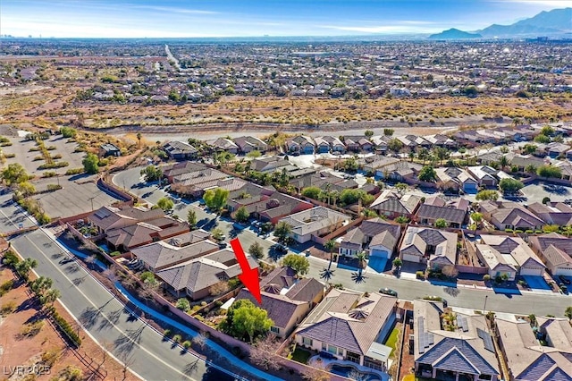 aerial view featuring a mountain view