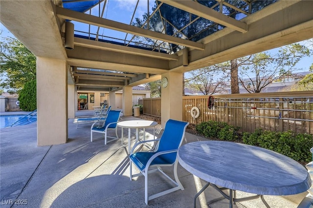 view of patio with a community pool