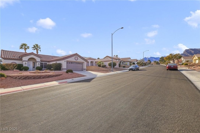 view of street featuring a mountain view