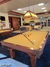 recreation room featuring pool table