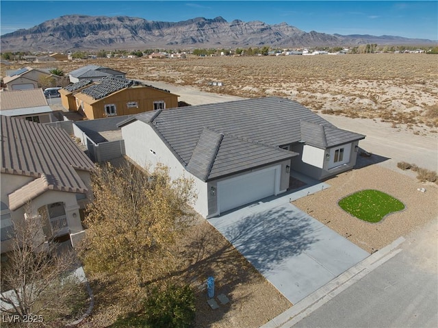 aerial view featuring a mountain view