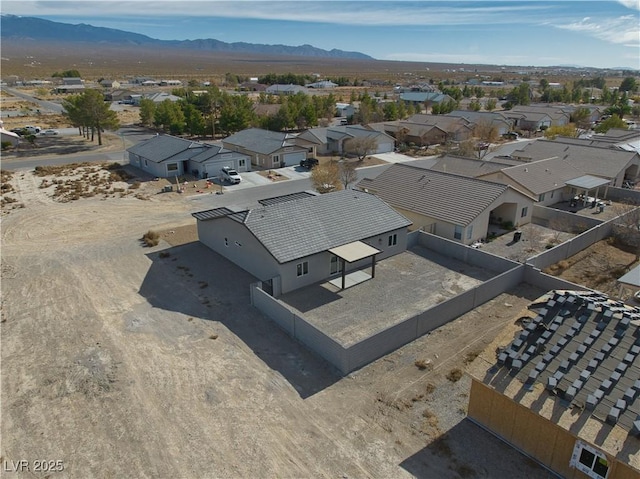 bird's eye view featuring a mountain view