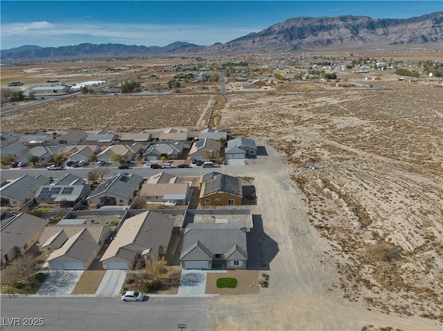 aerial view with a mountain view