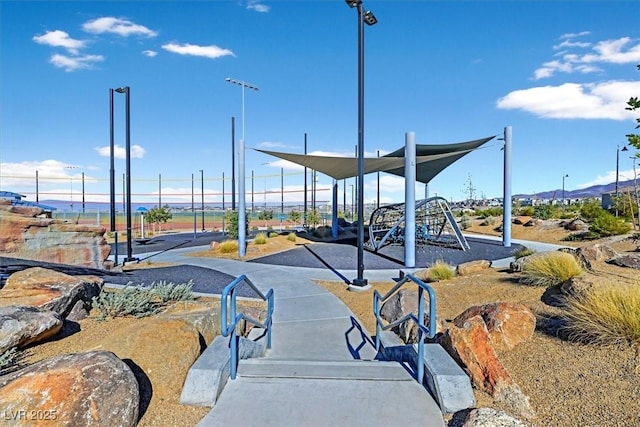 view of jungle gym