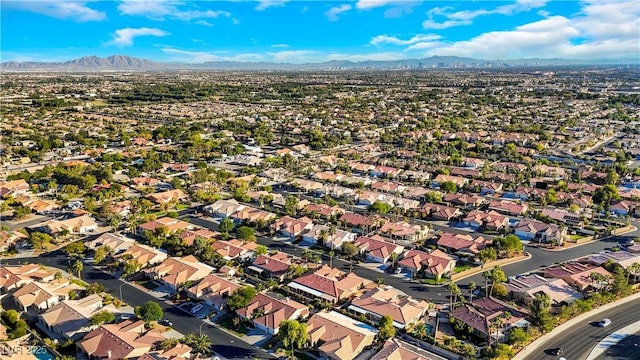 aerial view with a mountain view