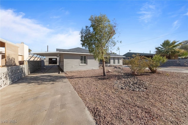 view of ranch-style home