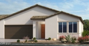 view of side of property featuring a garage