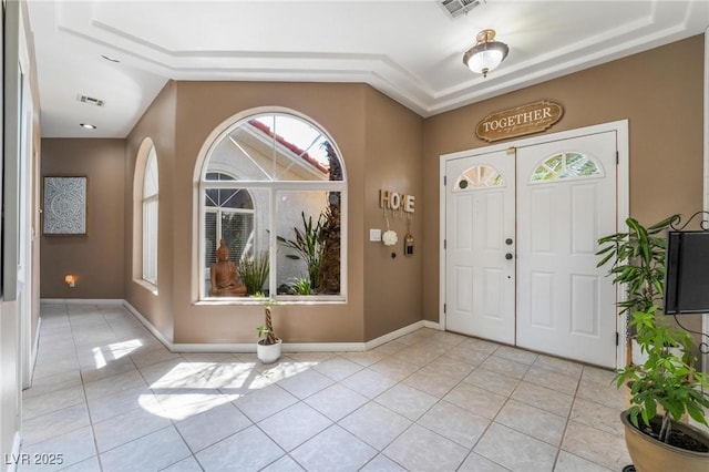 view of tiled entrance foyer