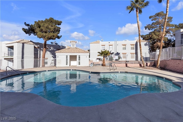 view of pool with a patio area