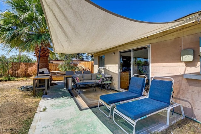 view of patio featuring outdoor lounge area