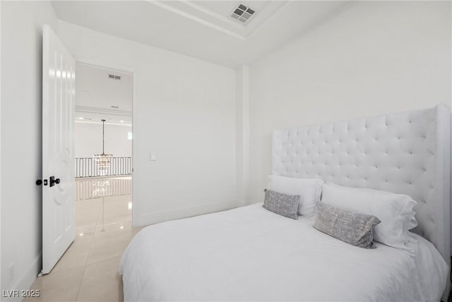 view of tiled bedroom