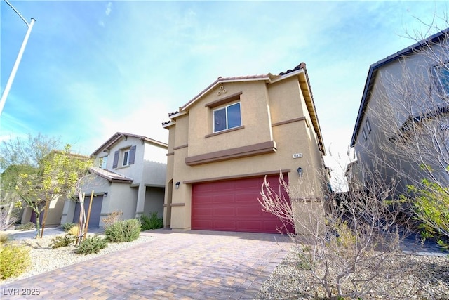 front of property featuring a garage