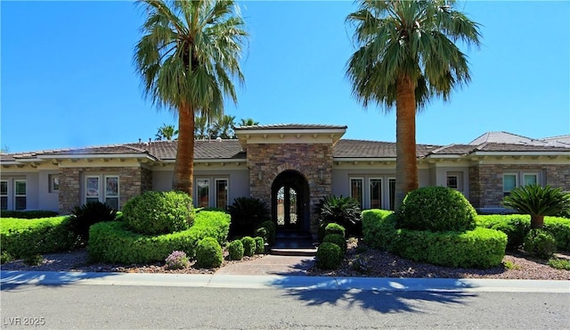 view of front of property featuring french doors