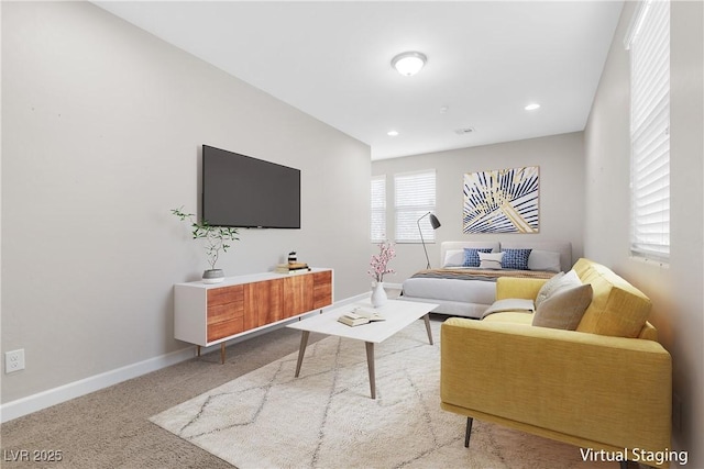 view of carpeted living room