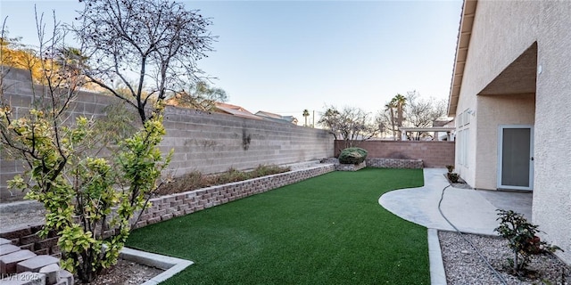 view of yard with a patio